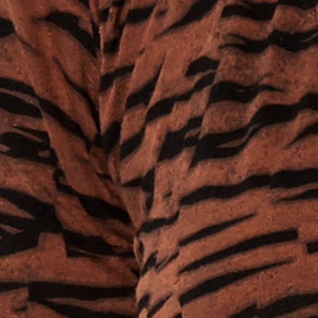 Lieneva Crop Top in Abstract Tiger Brown