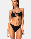 Lillen Bikini Top in Matte Black