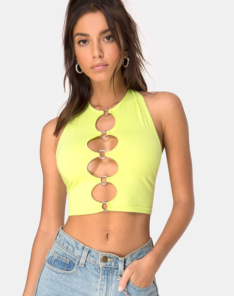 Lini Crop Top in Lime