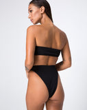 Lin Lin Bikini Bottom in Black with Silver Derlin