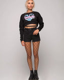 Liona Sweatshirt in Black Heart Breaker