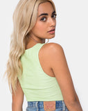 Lisari Bodice in Rib Pastel Lime