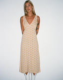 image of Lisheva Midi Dress in Daisy Chain Cream