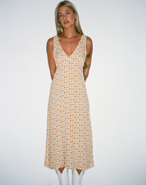 image of Lisheva Midi Dress in Daisy Chain Cream