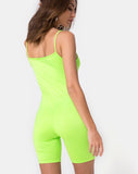 Lita Unitard in Fluro Green