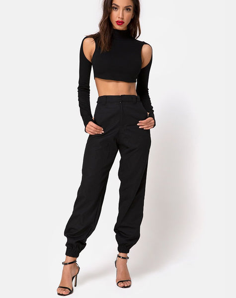 Lomiva Crop Top in Black