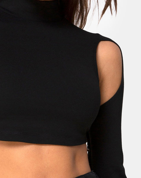 Lomiva Crop Top in Black