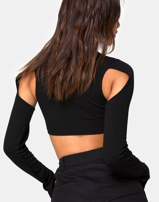 Lomiva Crop Top in Black