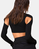 Lomiva Crop Top in Black