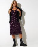 image of Lona Maxi Dress in Plum Daisy Embro