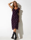 image of Lona Maxi Dress in Plum Daisy Embro