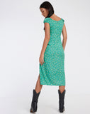 Image of Lona Midi Dress in Paisley Fun Green