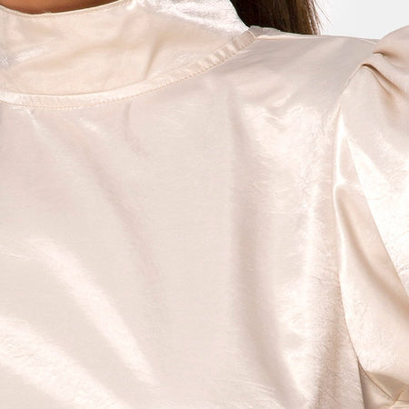 Lona Longsleeve Top in Satin Cream