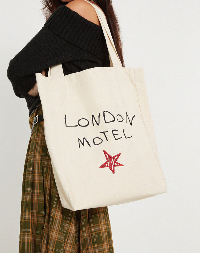 image of London Tote Bag Ecru London Motel Embro