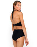 Longline Bikini Bottom in Black