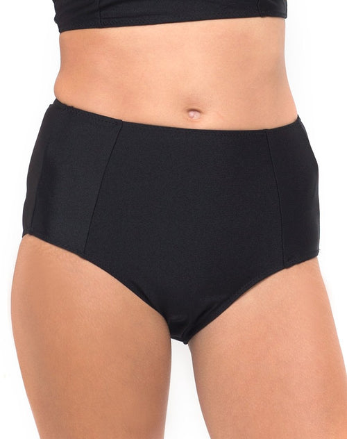 Longline Bikini Bottom in Black