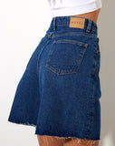 Image of Loose Fit Denim Short in Classic Blue