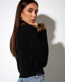 Image of Loria Cardi in Black with Brown Animal