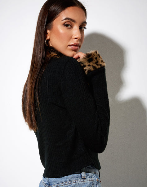 Image of Loria Cardi in Black with Brown Animal