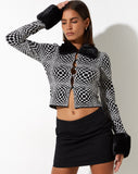 Image of Lorita Cardi in Optic Monochrome Square Black and White