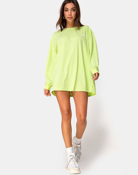 Lotsun Sweatshirt in Motel No Vacancy Fluro Green