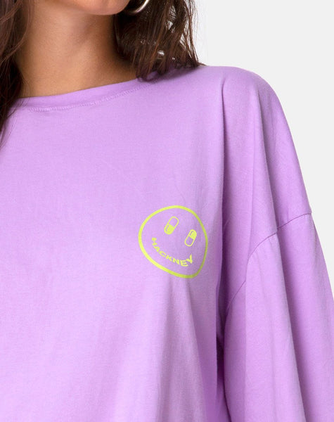 Lotsun Sweatshirt in Purple Yellow Dream Scape