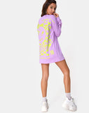 Lotsun Sweatshirt in Purple Yellow Dream Scape