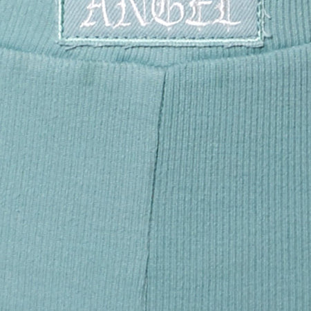 Lou Hot Pant in Seafoam 'Angel' Embro in White