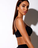 Image of Esme Bralet in Black with Red Lover Embro