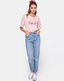 Image of Oversize Basic Tee in Love Makes Me Sick Blush