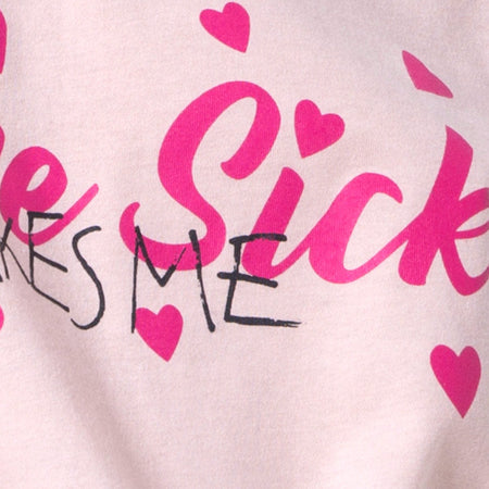 Oversize Basic Tee in Love Makes Me Sick Blush