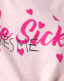 Image of Oversize Basic Tee in Love Makes Me Sick Blush