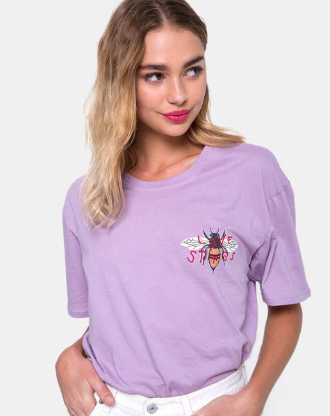 Oversize Basic Tee in Lovestings Lilac