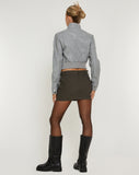 image of Loviana Jacket in PU Silver Grey