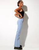 Image of Low Rise Seam Jeans in Super Light Wash Blue