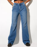 Image of Low Slung Jeans in Blue Wash