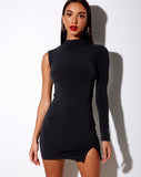 Image of Ludmilla Bodycon Dress in Polycrepe Black