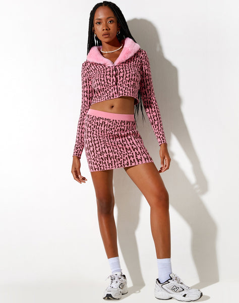 Image of Riani Mini Skirt in Wavey M Pink