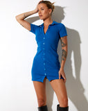 Image of Luita Mini Dress in Rib Aqua