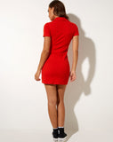 Image of Luita Mini Dress in Rib Tangerine