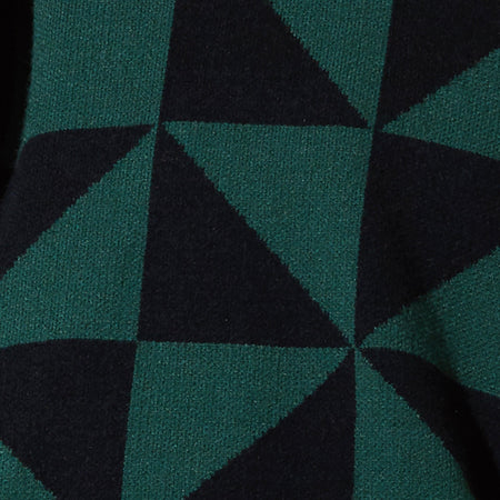 Lulees Jumper in Large Geo Black and Green