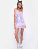 Image of Luna Slip Dress in Opal Unicorn Sequin Pink