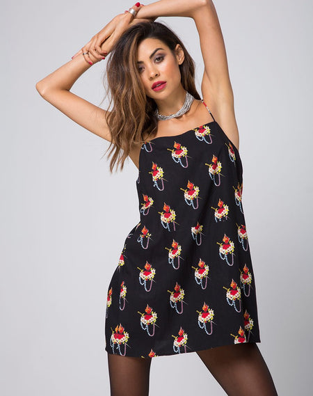 Datista Slip Dress in Leopard