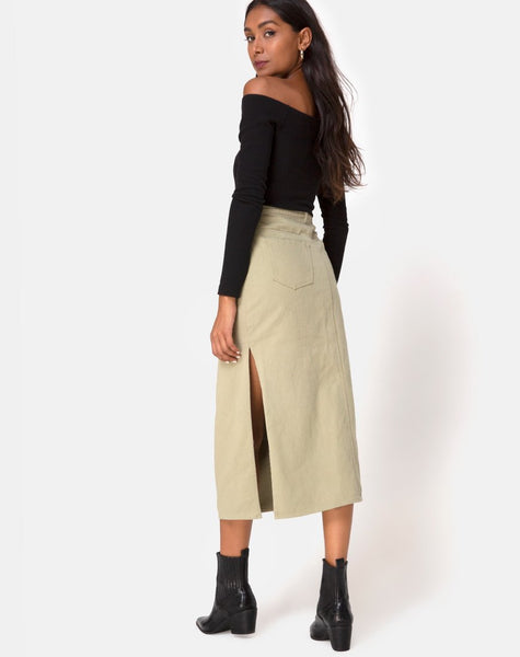 Lyra Midi Skirt in Sage