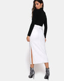 Lyra Midi Skirt in White