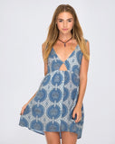 Lyre Dress in Moon Face Blue