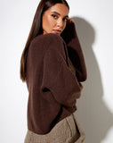 Image of Mabel Jumper in Knit Choco Brown