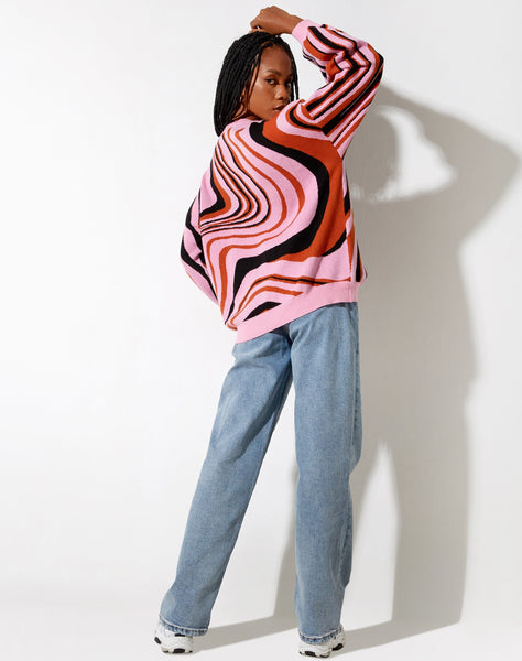 Image of Mably Jumper in Mega Ripple Pink