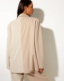 Image of Maiwa Blazer in Contrast Tan and Beige