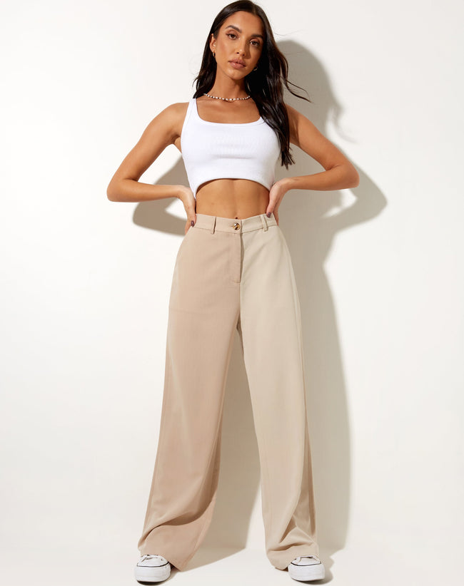 Image of Abba Trouser in Contrast Tan and Beige